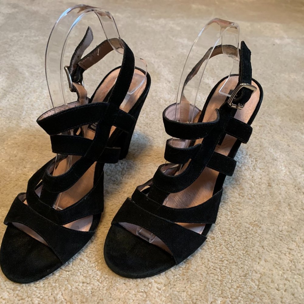 Steven by Steve Madden Black Cassandra Cage Sandals Size 9 1/2